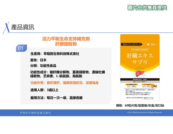 日本製 - 早稻田大學活力平衡系列 活力平衡護肝丸 (60粒) 兩包