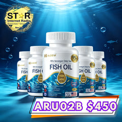 AIDEVI 中秋及國慶震撼優惠 95%挪威深海魚油膠囊 (30粒) 5樽優惠裝