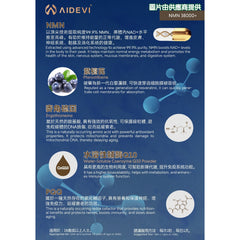 星滙網獲官方授權銷售產品 AIDEVI NMN38000+ 抗衰全逆齡膠囊 升級配方強效版 (90粒)