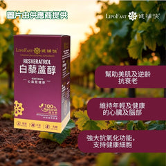 健補快 「升級版」白藜蘆醇  (60粒) 1樽