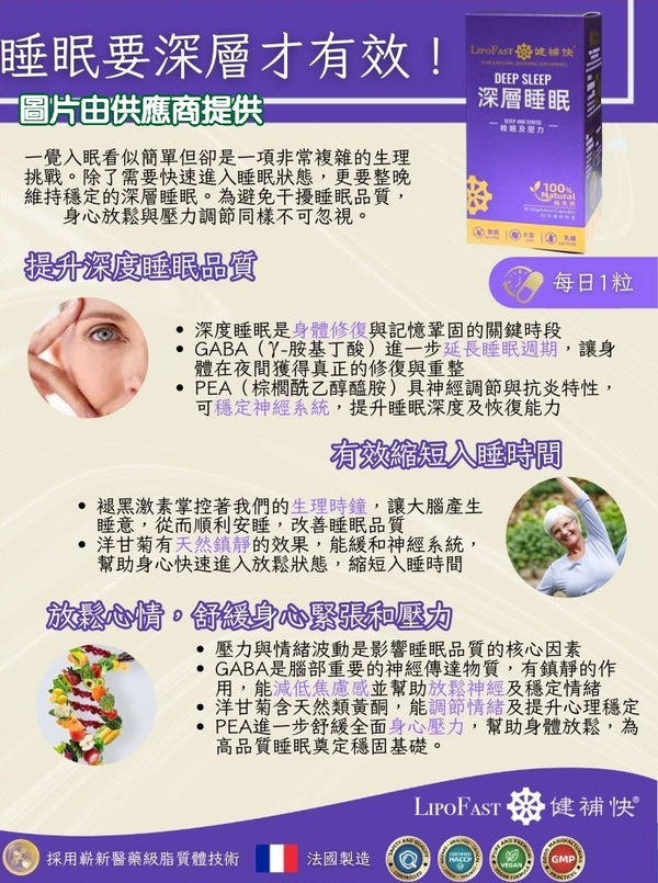 健補快「升級版」Deep Sleep (深層睡眠) (30粒)