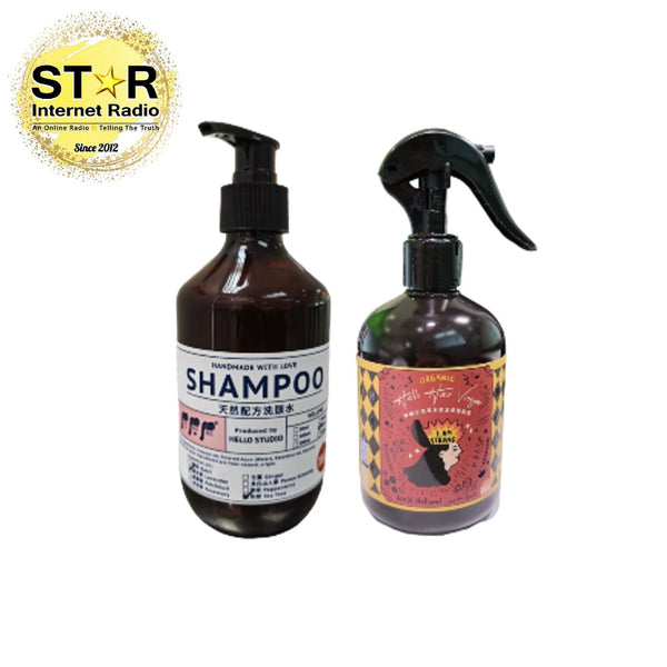 Hello Hair 薰衣草+茶樹配方洗頭水 (懷孕、哺乳期及嬰兒不適用) 400ml 1支 生髮護髮醋 300ml 1支